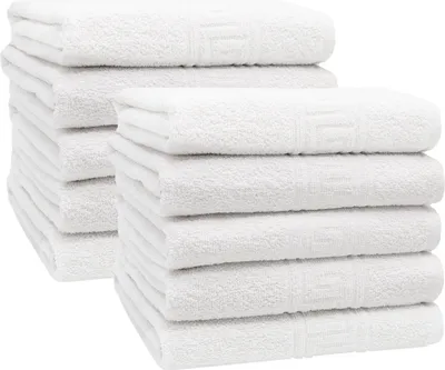 Produktbild von Handtücher 10er Set, 50x100 cm, weiß, Baumwollmix