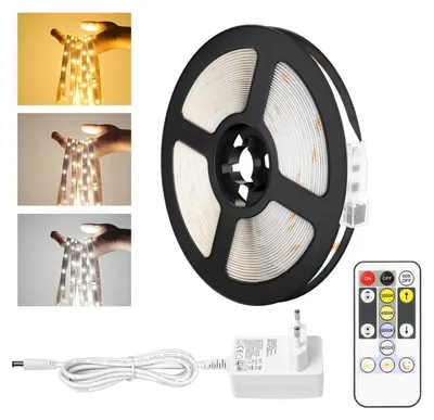 Produktbild von Lepro LED Strip, 5m, Warmweiß bis Kaltweiß, dimmbar, 300 LEDs, mit Netzteil