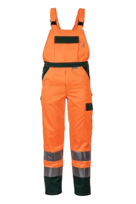 Produktbild von Planam Warnschutz Latzhose zweifarbig Gr. 28 orange/grün