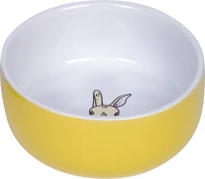 Produktbild von Nobby Nager Keramik Napf "Rabbit" : Gelb Ø 11cm x 4,5cm Farbe: Gelb Größe: Ø 11cm x 4,5cm