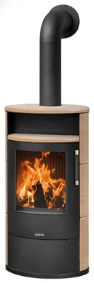 Produktbild von Justus | Kaminofen | Island 7 2.0 | 7 kW | Keramik Corretto, Stahl Schwarz