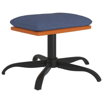 Produktbild von vidaXL Fußhocker Blau 60x60x36 cm Stoff und Kunstleder