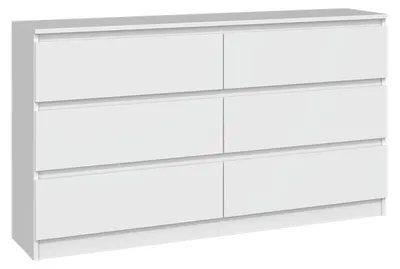 Obrázek produktu pro Topeshop M6 140 BIEL 2X3, Bílá, 6 zásuvka/zásuvek, Dřevotřískové desky, Jednobarevný, Moderní, Dřevotřískové desky