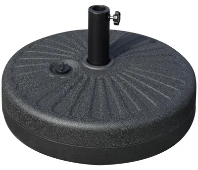 Produktbild von Schirmständer 22 kg befüllbar – Sonnenschirmständer rund für Balkon, Schwarz