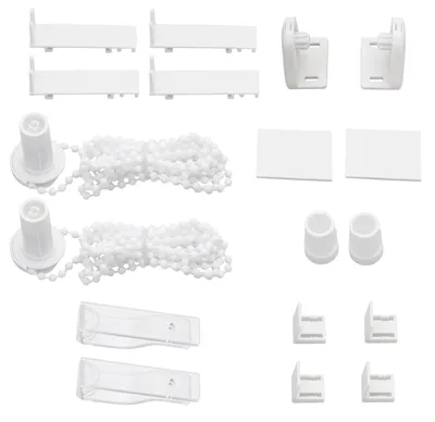 Rollo-Halterungen 17 mm, 2 Sets, Reparaturset mit Perlenkette