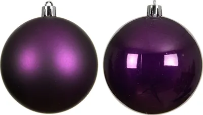 Produktbild von Weihnachtskugeln Kunststoff 10cm 4 Stück - Feige