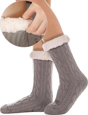Produktbild von Famanu Damensocken Fleece, Antislip, Warm - Winter