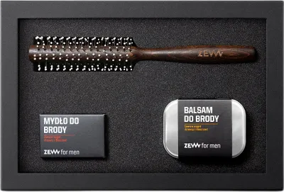 Zdjęcie produktu dla Zew For Men Broda na Sztorc Zestaw mydło do brody 85 ml + Balsam do brody 80 ml + Roller do włosów i brody