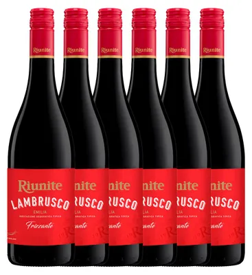 Immagine prodotto di Riunite Lambrusco Emilia Rosso IGT dolce fruttato 750ml confezione da 6 pezzi