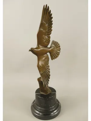 Produktbild von Casa Padrino Luxus Bronze Deko Skulptur Taube Bronze / Schwarz H. 39 cm