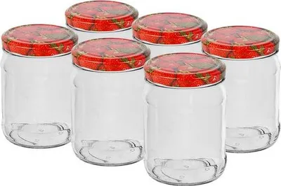 Produktbild von Set FI82 Gläser 6 x 500 ml mit Schraubdeckeln