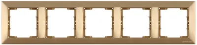 Produktbild von 5-fach Rahmen horizontal Gold Optik – Unterputz IP20 für Innen – CANDELA