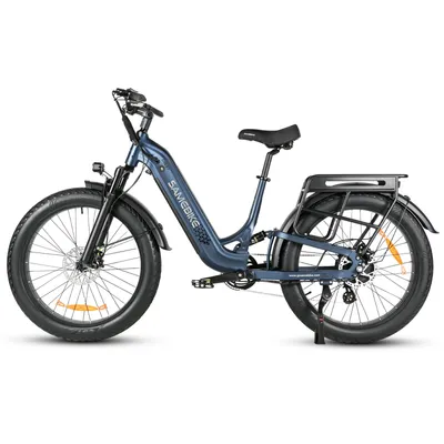 Zdjęcie produktu dla Elektryczny rower fatbike o średnicy opon 26 cali, napęd 48V, akumulator 20Ah, 8-biegowa przerzutka Shimano, hydrauliczne hamulce tarczowe, pedelec z akumulatorem o dużej pojemności, przeznaczony do jazdy w terenie i po mieście, kolor niebieski