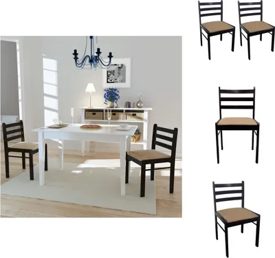 Immagine prodotto di vidaXL Sedie da pranzo 2 pz. Legno di gomma massiccio marrone e velluto - Sedie da pranzo