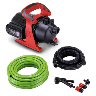 Produktbild von Scheppach Elektro Gartenpumpe GP600S - 600W | max. 3,5bar Förderdruck | max. 8m Ansaughöhe | inkl. 20m Schlauch und 4m Ansaugschlauch