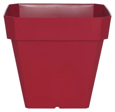 Image de Pot de fleurs Soleilia Carré 50 - L49cm - H45cm - 65L - Rouge - Fabrication Française