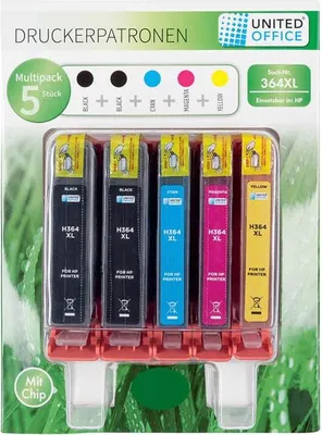Produktbild von UNITED OFFICE® Druckerpatronen HP Multipack 5er