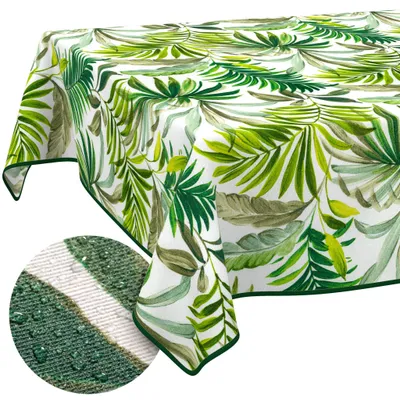 Produktbild von Tischdecke abwaschbar 220x140 cm Palmen Saum In-/Outdoor ANRO