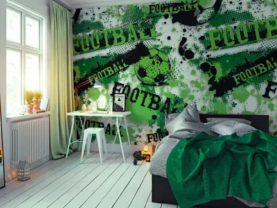 Produktbild von Vlies Fototapete Fußball 400x280 cm Tapeten Wandtapete XXL Abstrakt Ball Sport Graffiti Champion i-B-10016-a-a