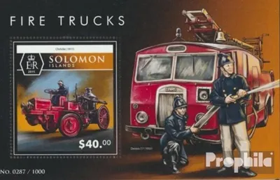 Produktbild von Briefmarken Salomoninseln 2015 Mi Block 468 (kompl. Ausg.) postfrisch Feuerwehrauto