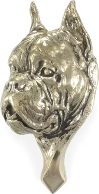 Produktbild von Boxer, Deutscher Boxer - Türklopfer in Form eines Hundekopfes, Messing-Türklopfer, Retro-Dekoration an der Tür der Marke Art-Dog