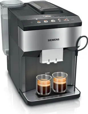 Produktbild von Siemens EQ.500 TP516DX3, Espressomaschine, 1,9 l, Kaffeebohnen, Eingebautes Mahlwerk, 1500 W, Schwarz, Edelstahl