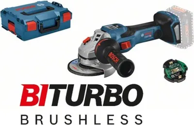 Produktbild von 150 mm Akku-Winkelschleifer BITURBO GWS 18V-15 SC| Solo L-BOXX GCY 42