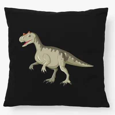 Produktbild von Huuraa Kissen Allosaurus Dinosaurier 40x40cm mit Füllung Black Baumwolle Dekokissen Geschenkidee