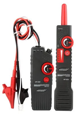 Productafbeelding van Zimilo kabel- en leidingzoeker voor kabels en leidingen die in de muur zijn weggewerkt, professionele leidingzoeker tot een diepte van 2 meter, draadzoeker met batterij, met krokodilleklemmen en RJ11-connector