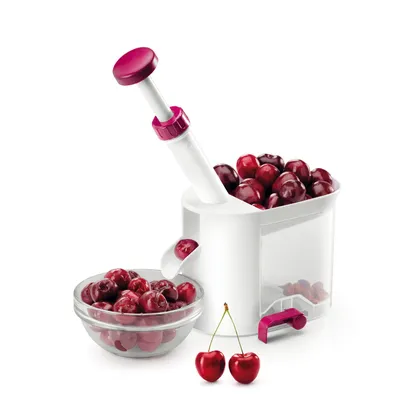Image de Dénoyauteur de cerises avec pied à ventouse, plastique, hauteur : 225 mm, longueur : 200 mm