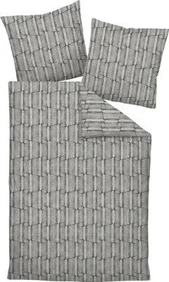 Produktbild von Janine Interlock Feinjersey Bettwäsche Carmen S in 135x200 + 80x80 cm 55121-08 anthrazit silber