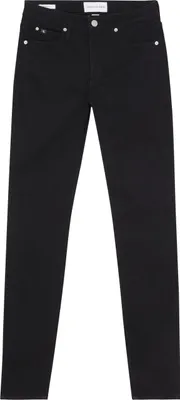 Immagine prodotto di Jeans da donna Calvin Klein, modello a vita media, vestibilità skinny, colore nero (denim black), taglia 31W/34