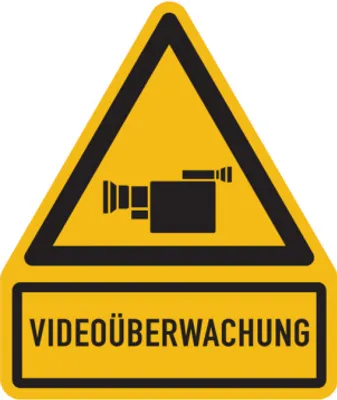 Produktbild von Dreifke® Warnschild, Videoüberwachung | Alu geprägt | 200x237 mm, 1 Stk