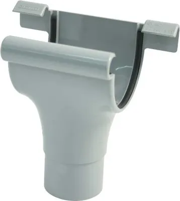 Produktbild von Marley Rinnenstutzen NW 75/53 mm, halbrund, grau