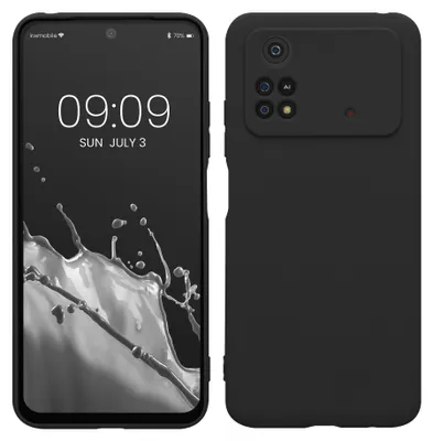 Produktbild von kwmobile Handyhülle für Xiaomi Poco M4 Pro Hülle - weiches Handy Silikon Case - Schutzhülle Cover - Schwarz matt