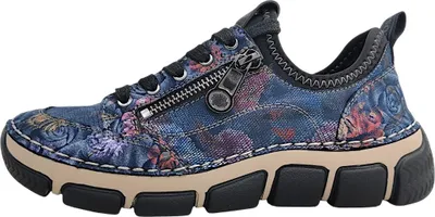 Produktbild von Cosmos Comfort Damenschuhe Halbschuhe Bequem Schnürer Blau Freizeit, Schuhgröße:39 EU