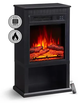 Immagine prodotto di Camino elettrico da appoggio BALDERIA Ember – Potenza termica fino a 2000 W, nero