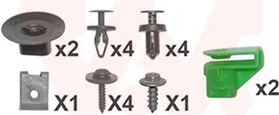 Produktbild von VAN WEZEL Montagesatz Stoßfänger 4328793 Hinten für RENAULT SCÉNIC II (JM0/1)