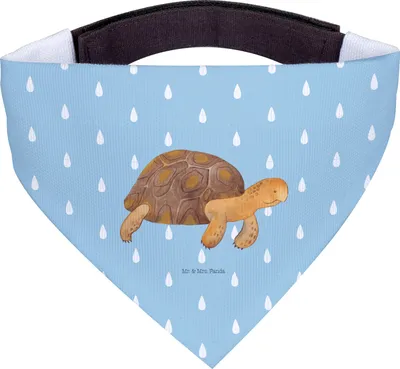 Produktbild von Mr. & Mrs. Panda Halstuch Schildkröte Marschieren - Blau Pastell - Geschenk, Für Hunde, Tuch, Meer, Schildkröten, Motivation, Lieblingsmensch, Inspiration, Abenteuer
