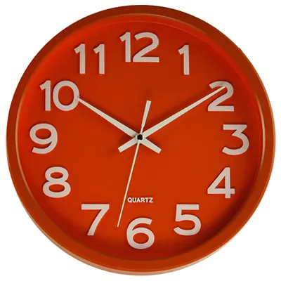 Produktbild von JVD HX2413.5 Wanduhr Quarz analog rot leise ohne Ticken rund