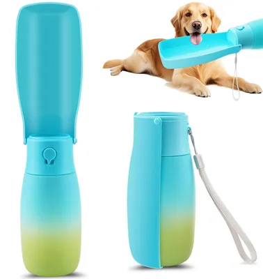 Tragbare Haustier-Trinkflasche 550 ml, Hundeflasche für unterwegs