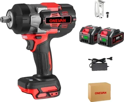 Immagine prodotto di Avvitatore elettrico, coppia 2800 N.m, motore brushless, 2 batterie, spina 1EU