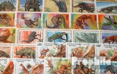 Produktbild von Briefmarken Motive 50 verschiedene Prähistorische Tiere Marken