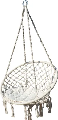 Produktbild von ALEOS. DESIGN Hängesessel CRUZ Stoffsessel Hängekorb Schwebesessel mit Kissen 80cm
