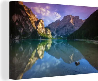 Produktbild von OneMillionCanvasses® - Leinwandbilder - 140x90 cm, Mehr zwischen den Bergen, Wandbilder Kunstdruck Wanddekoration - Foto auf Leinwand - Gemälde auf Holzrahmen