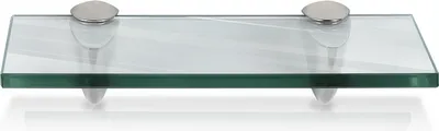 Zdjęcie produktu dla Półka szklana 20x10x0,8 cm z uchwytem Półka szklana Półka ścienna Półka łazienkowa Półka wisząca Szkło bezbarwne