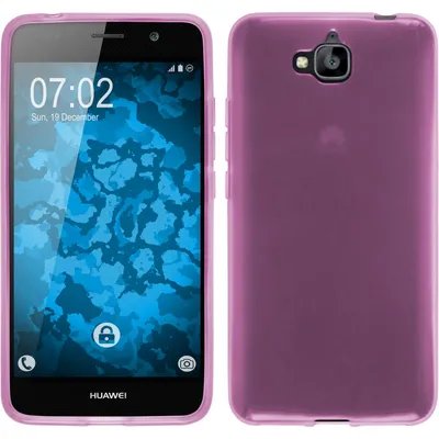 Produktbild von PhoneNatic Case kompatibel mit Huawei Enjoy 5 - rosa Silikon Hülle transparent + 2 Schutzfolien
