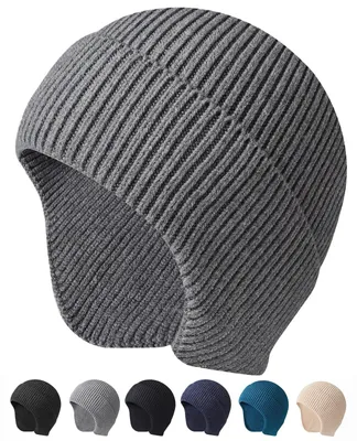 Produktbild von Wintermütze – Weiche, warme, gestrickte Mütze in Grau