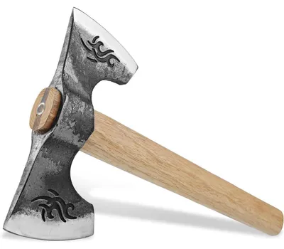 Productafbeelding van Axt Doppelaxt Camping Outdoor, houten handvat, bushcraft, donkerbruin