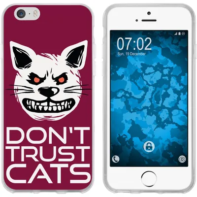 Produktbild von PhoneNatic Case kompatibel mit Apple iPhone 6s / 6 Silikon-Hülle Crazy Animals Katze M1